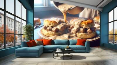 a glamorous image of Biscuits and Gravy Wall mural