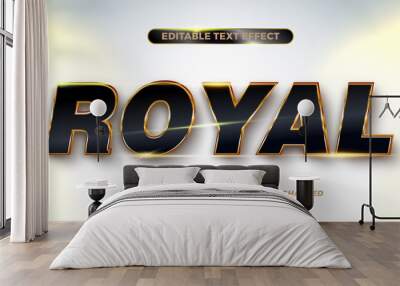 Editable text effect - Royal text style concept Wall mural