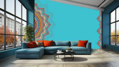 Vector ornamental background with mandala Wall mural