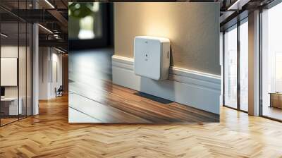 A soft square shape wall plug range extender. Wall mural