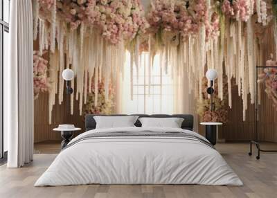 Backdrops wedding flower arrangements, Flower backdrop design Indoor wedding luxury. Wall mural