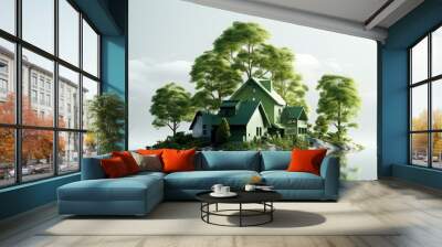 Environment and ecology concept, Sources for renewable, Sustainable development. Wall mural