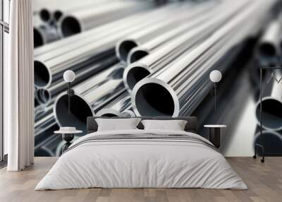 Metal tubes, Metallic Pipe. Wall mural