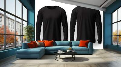 Blank black hoodie template Hoodie sweatshirt long Wall mural