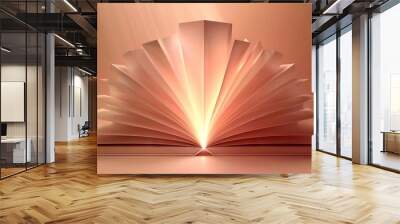 A book with a light shining through it. Wall mural