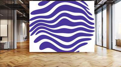 Fluid pattern illustration. Liquify abstract hand drawing design element Wall mural