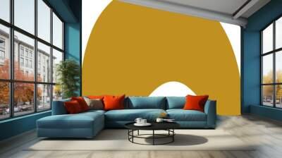 Organic blob silhouette illustration. Irregular shape design element Wall mural