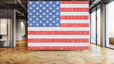 United States painted flag Wall mural