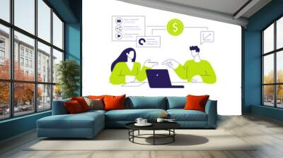 Advertising agency abstract concept vector illustrations. Wall mural