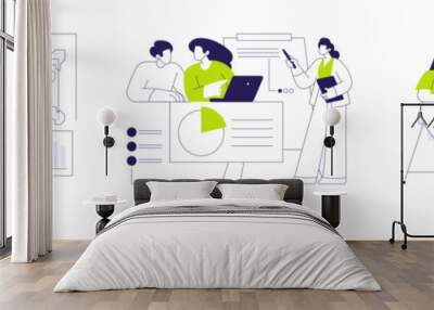 Business analysis in IT company abstract concept vector illustrations. Wall mural