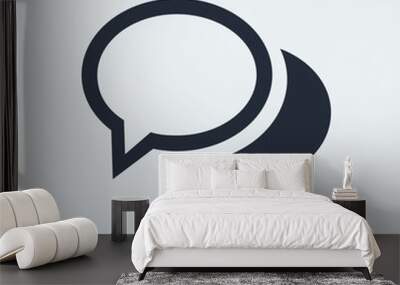 Chat Flat Icon with shadow. Vector EPS 10. Wall mural