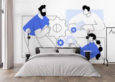 Collaboration abstract concept vector illustration. Wall mural