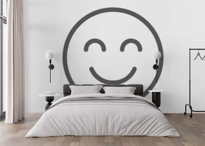 Cute smile thin line icon Wall mural