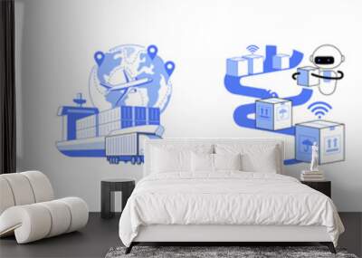 Delivery and storage of goods Wall mural