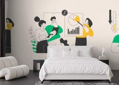 Direct marketing abstract concept vector illustrations. Wall mural