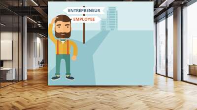 Employee to entrepreneur Wall mural