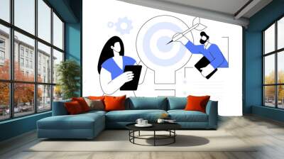 Goals abstract concept vector illustration. Wall mural