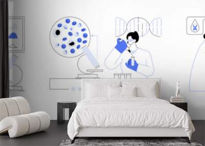 Hematology abstract concept vector illustrations. Wall mural