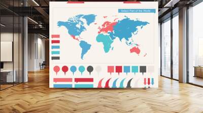 Infographic Elements Wall mural