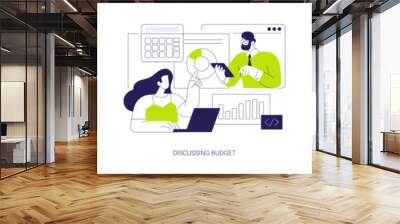 IT project management abstract concept vector illustrations. Wall mural