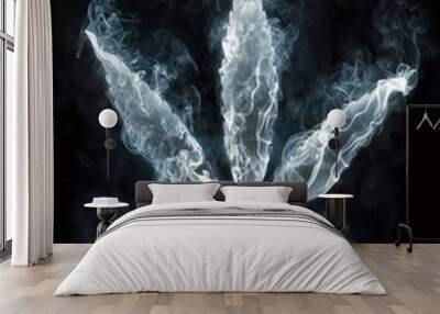 Marijuana in Smoke Wall mural