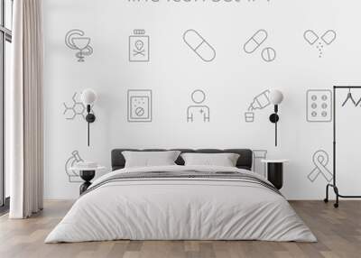 Medicine icon set. Wall mural