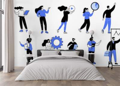 People solving business problems Wall mural