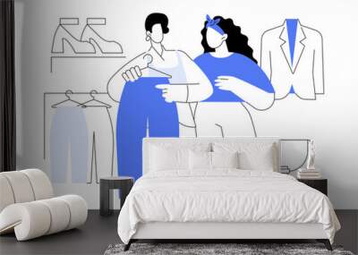 Personal stylist isolated cartoon vector illustrations. Wall mural