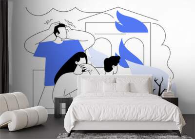 Property damage abstract concept vector illustration. Wall mural