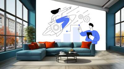 Reputation management abstract concept vector illustration. Wall mural