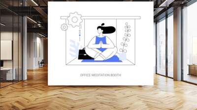 Stress management at work abstract concept vector illustrations. Wall mural