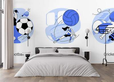 Team tournament abstract concept vector illustrations. Wall mural