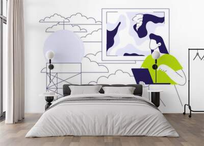 Tornado radar abstract concept vector illustration. Wall mural