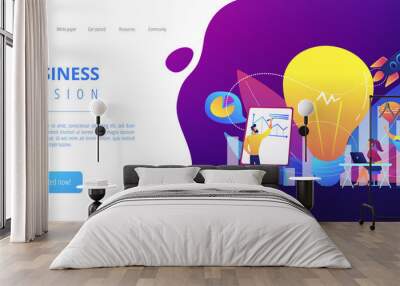 Vision statement concept landing page. Wall mural