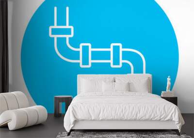 Water pipeline line icon. Wall mural