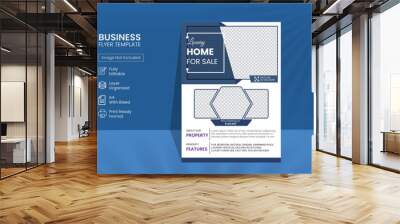 Stylish Real Estate Flyer Brochure Design Template Wall mural