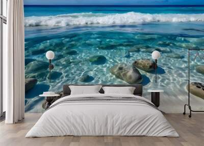 water and stones Wall mural