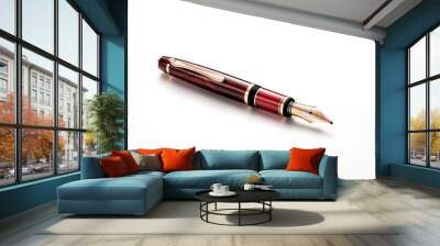 Luxurious Fountain Pen Isolated on White Background AI Generated Wall mural