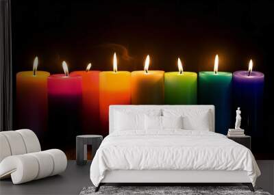 Pride Captured in the Flicker of Candlelight Wall mural