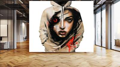 Hoodie sweat shirt wear clothing isolated Wall mural