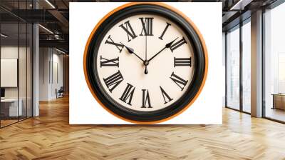 wall clock isolated on transparent background Wall mural