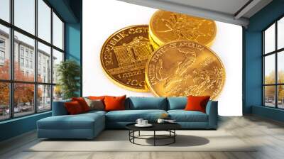 gold coins isolated  Wall mural