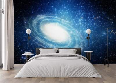 illustration of space with a galaxy Wall mural