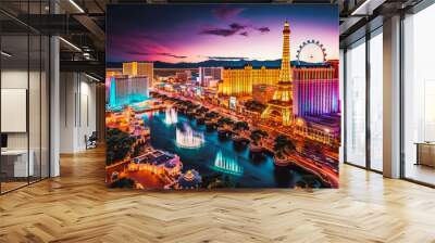 Las Vegas travel destination. Tour tourism exploring. Wall mural