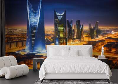 Riyadh travel destination. Tour tourism exploring. Wall mural