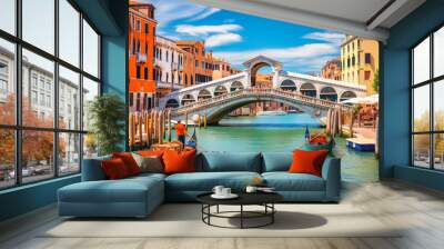 Venice Italy travel destination. Tour tourism exploring. Wall mural