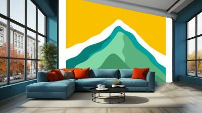 Horizon scenery view. Trendy mountain landscape. Cool aesthetic. Banner set  Wall mural