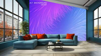 Abstract violet and blue vector background. Fur texture with a smooth transition. Beautiful color gradient transitions for design projects. Soft pastel colors. 3D effect. Modern background. Wall mural