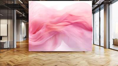 Abstract pastel pink soft fabric wavy folds. Modern luxury silk wave drapes background. Smoke wavy texture waves material backdrop, Valentine backdrop for web, mobile copy space by Vita Wall mural