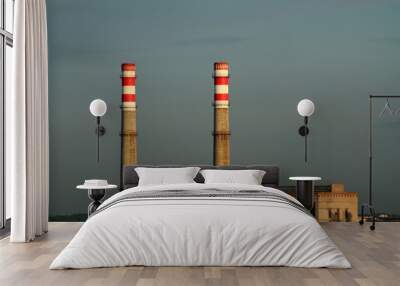 two industrial towers Wall mural